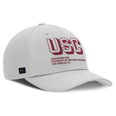 Men's Nike Gray USC Trojans 2025 Sideline Dust Pinched Rise Adjustable Hat