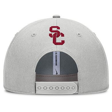 Men's Nike Gray USC Trojans 2025 Sideline Dust Pinched Rise Adjustable Hat