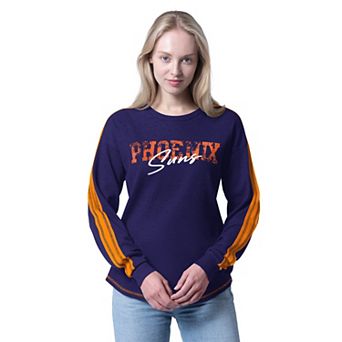 Women's G-III 4Her by Carl Banks Heather Purple Phoenix Suns Advantage Thermal Long Sleeve T-Shirt