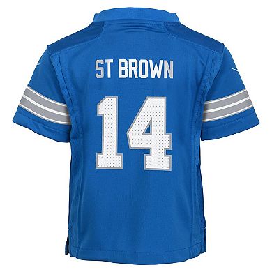 Toddler Nike Amon-Ra St. Brown Blue Detroit Lions Player Game Jersey