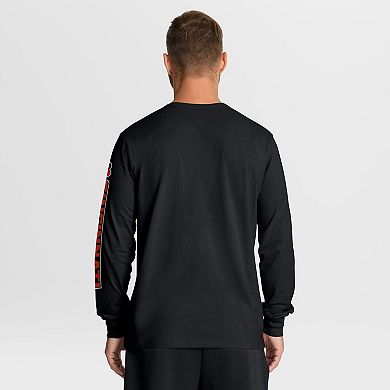 Men's Fanatics Black Cincinnati Bengals Hometown Sweep Legacy Long Sleeve T-Shirt