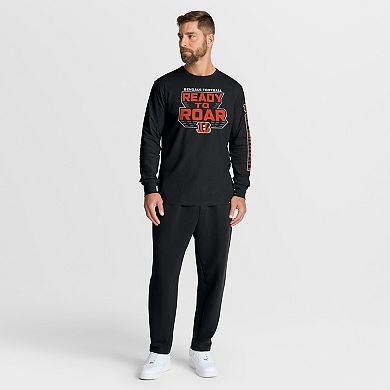 Men's Fanatics Black Cincinnati Bengals Hometown Sweep Legacy Long Sleeve T-Shirt