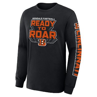 Men's Fanatics Black Cincinnati Bengals Hometown Sweep Legacy Long Sleeve T-Shirt