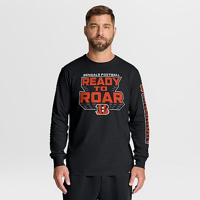 Men's Fanatics Black Cincinnati Bengals Hometown Sweep Legacy Long Sleeve T-Shirt