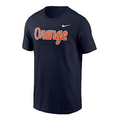 Men's Nike Navy Syracuse Orange Script T-Shirt
