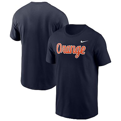 Men's Nike Navy Syracuse Orange Script T-Shirt