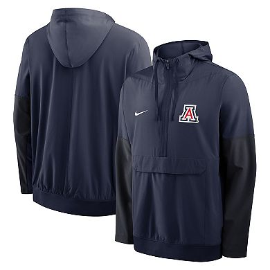 Men's Nike Navy Arizona Wildcats Anorak Half-Zip Hoodie Jacket