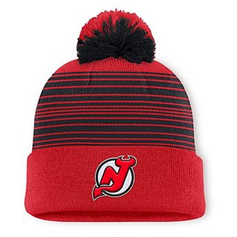 Men's Fanatics Red New Jersey Devils Fundamental Spirit Cuffed Pom Knit Hat