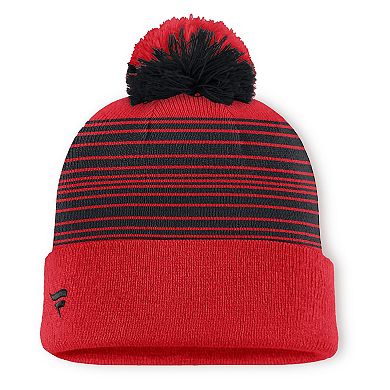 Men's Fanatics Red New Jersey Devils Fundamental Spirit Cuffed Pom Knit Hat