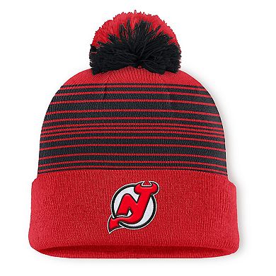 Men's Fanatics Red New Jersey Devils Fundamental Spirit Cuffed Pom Knit Hat