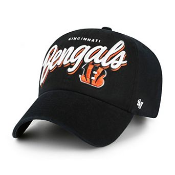 Women's '47 Black Cincinnati Bengals Ariana Clean Up Adjustable Hat