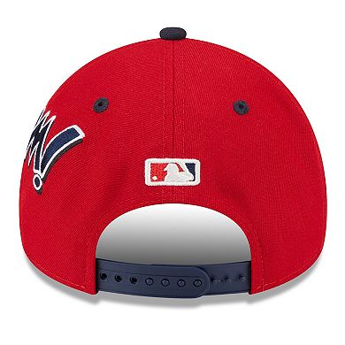 Youth New Era Red/Navy Washington Nationals 2025 MLB Diamond Hero Edition A-Frame 9FORTY Adjustable Hat