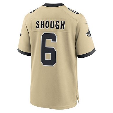 Men's Nike Tyler Shough Gold New Orleans Saints Alternate Game Player Jersey