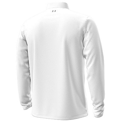 Men's Under Armour White Notre Dame Fighting Irish All Fight Motion Quarter-Zip Sweatshirt