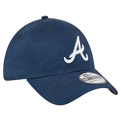 Men's New Era Navy Atlanta Braves Tonal Camo 39THIRTY Flex Hat