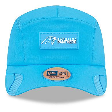 Men's New Era Blue Carolina Panthers 2025 Sideline Runner Adjustable Hat