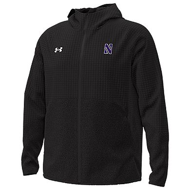 Men's Under Armour Black Northwestern Wildcats Unstoppable Raglan Full-Zip Jacket
