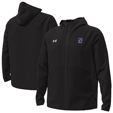 Men's Under Armour Black Northwestern Wildcats Unstoppable Raglan Full-Zip Jacket