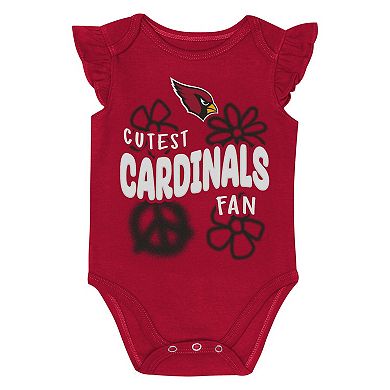 Girls Newborn & Infant Outerstuff Arizona Cardinals The Sunshine Two-Piece Bodysuit Set