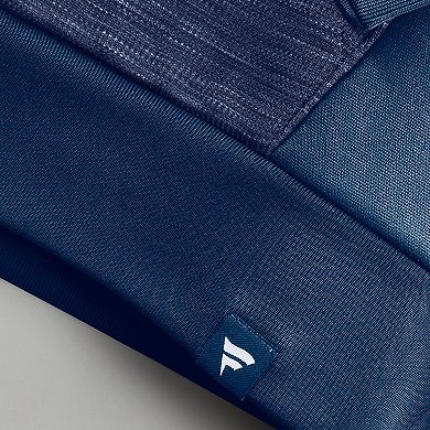 Men's Fanatics Navy Chicago Bears Checkdown Pass Full-Zip Hoodie