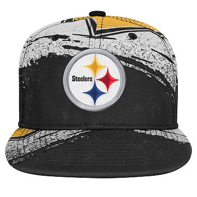 Youth Outerstuff Black Pittsburgh Steelers Make Noise Adjustable Hat
