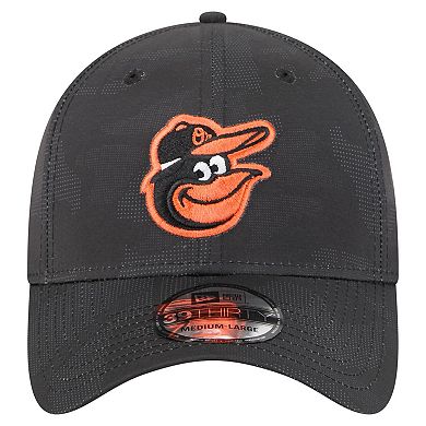 Men's New Era Black Baltimore Orioles Tonal Camo 39THIRTY Flex Hat