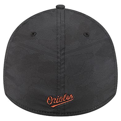 Men's New Era Black Baltimore Orioles Tonal Camo 39THIRTY Flex Hat