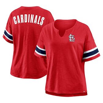 Women's Fanatics Red St. Louis Cardinals Curl Route T-Shirt