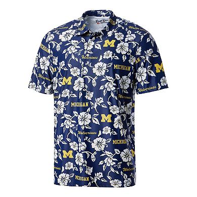Men's Reyn Spooner Navy Michigan Wolverines Pua Performance Polo