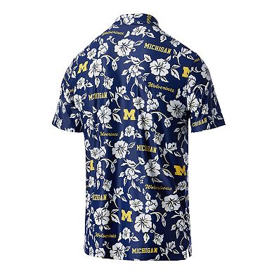Men's Reyn Spooner Navy Michigan Wolverines Pua Performance Polo