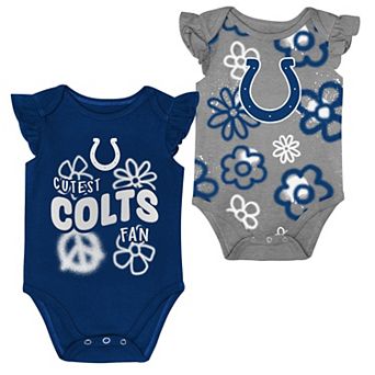 Girls Newborn & Infant Outerstuff Royal/Gray Indianapolis Colts The Sunshine Two-Piece Bodysuit Set