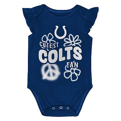 Girls Newborn & Infant Outerstuff Indianapolis Colts The Sunshine Two-Piece Bodysuit Set
