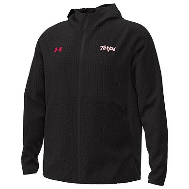 Men's Under Armour Black Maryland Terrapins Unstoppable Raglan Full-Zip Jacket