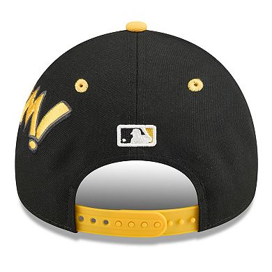 Youth New Era Black/Gold Pittsburgh Pirates 2025 MLB Diamond Hero Edition A-Frame 9FORTY Adjustable Hat