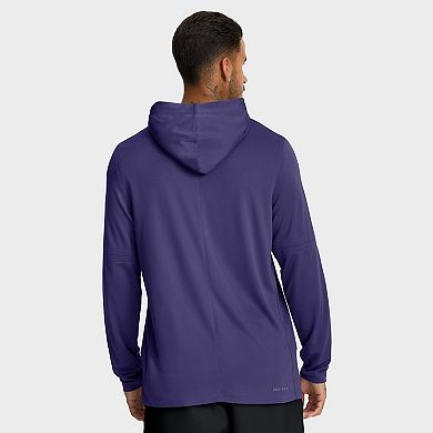Men's Nike Purple Clemson Tigers 2025 Sideline Dri-FIT Long Sleeve Hoodie T-Shirt