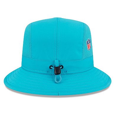 Men's New Era Aqua Miami Dolphins 2025 Sideline Bucket Hat