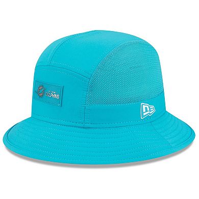 Men's New Era Aqua Miami Dolphins 2025 Sideline Bucket Hat