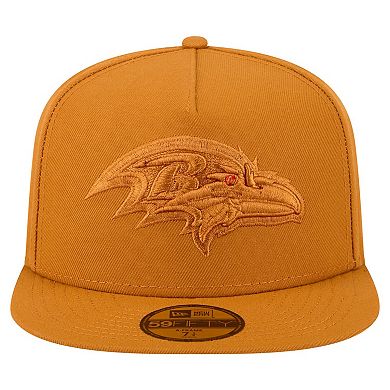 Men's New Era Brown Baltimore Ravens Color Pack A-Frame 59FIFTY Fitted Hat