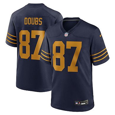 Men's Nike Romeo Doubs Navy Green Bay Packers The 1923 Classic Game Jersey