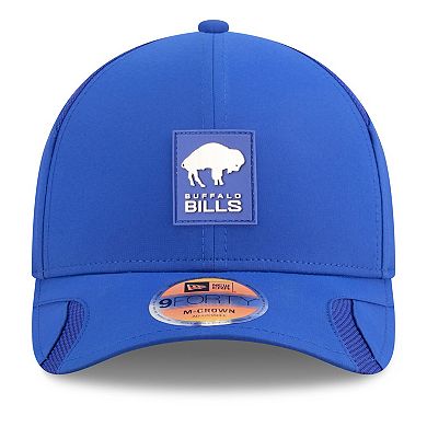 Men's New Era Royal Buffalo Bills 2025 Sideline Throwback M-Crown 9FORTY Adjustable Hat