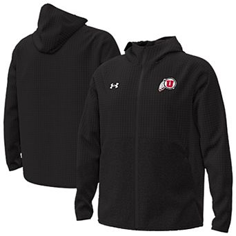 Men's Under Armour Black Utah Utes Unstoppable Raglan Full-Zip Jacket