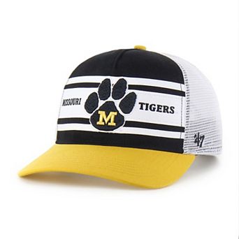 Youth '47 Black/Gold Missouri Tigers Super Stripe Hitch Adjustable Trucker Hat