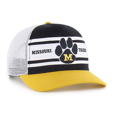 Youth '47 Black/Gold Missouri Tigers Super Stripe Hitch Adjustable Trucker Hat