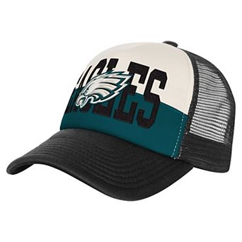 White/Black Philadelphia Eagles Modern Fan Trucker Adjustable Hat