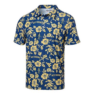 Men's Reyn Spooner Navy West Virginia Mountaineers Pua Performance Polo