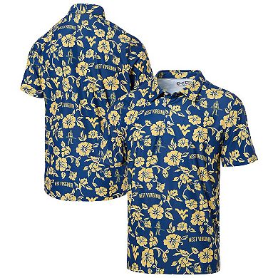 Men's Reyn Spooner Navy West Virginia Mountaineers Pua Performance Polo