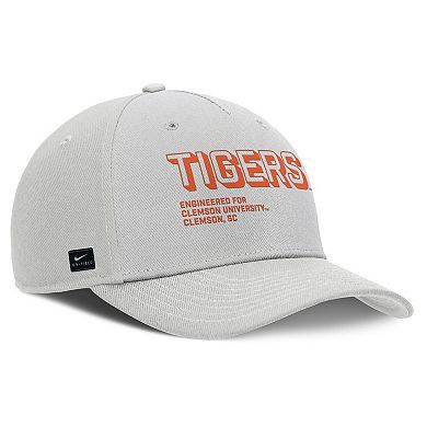 Men's Nike Gray Clemson Tigers 2025 Sideline Dust Pinched Rise Adjustable Hat