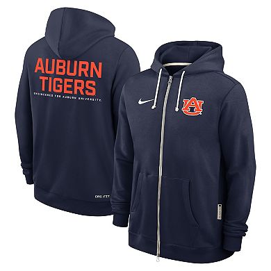 Men's Nike Navy Auburn Tigers 2025 Sideline Standard Issue Dri-FIT Full-Zip Hoodie