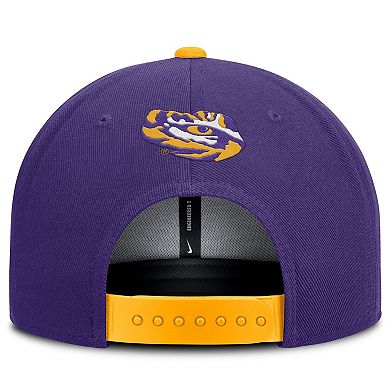 Men's Nike Purple/Gold LSU Tigers 2025 On-Field Patch Pro Dri-FIT Snapback Hat