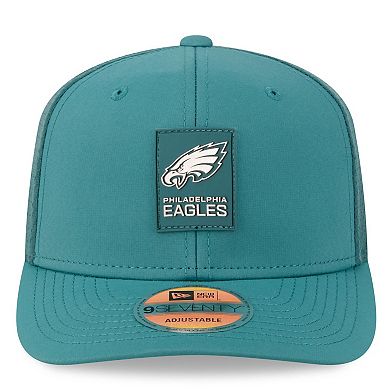 Men's New Era Green Philadelphia Eagles 2025 Sideline 9SEVENTY Trucker Adjustable Hat
